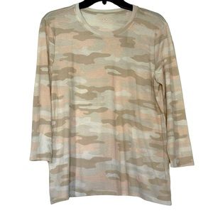 Lucky Brand Pink Camo Lightweight Tee Size Large